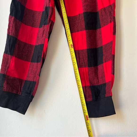 Old Navy Women’s Pajama Pants M Red Black Buffalo Plaid Flannel Sleep Lounge - Picture 8 of 8